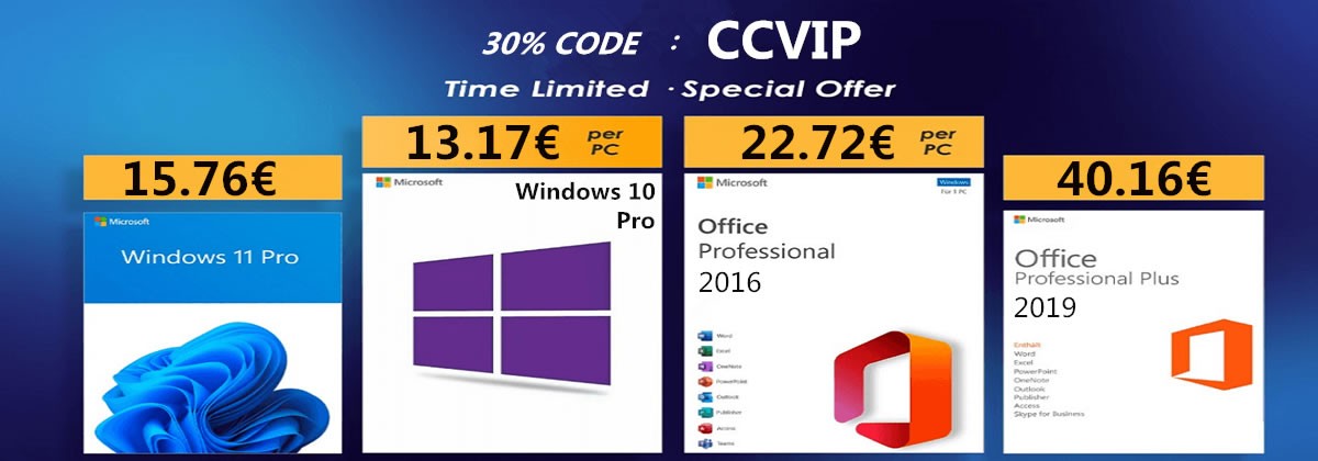 13 euros pour Windows 10 Pro et 22 euros pour Office 2016, les offres de pâques toujours