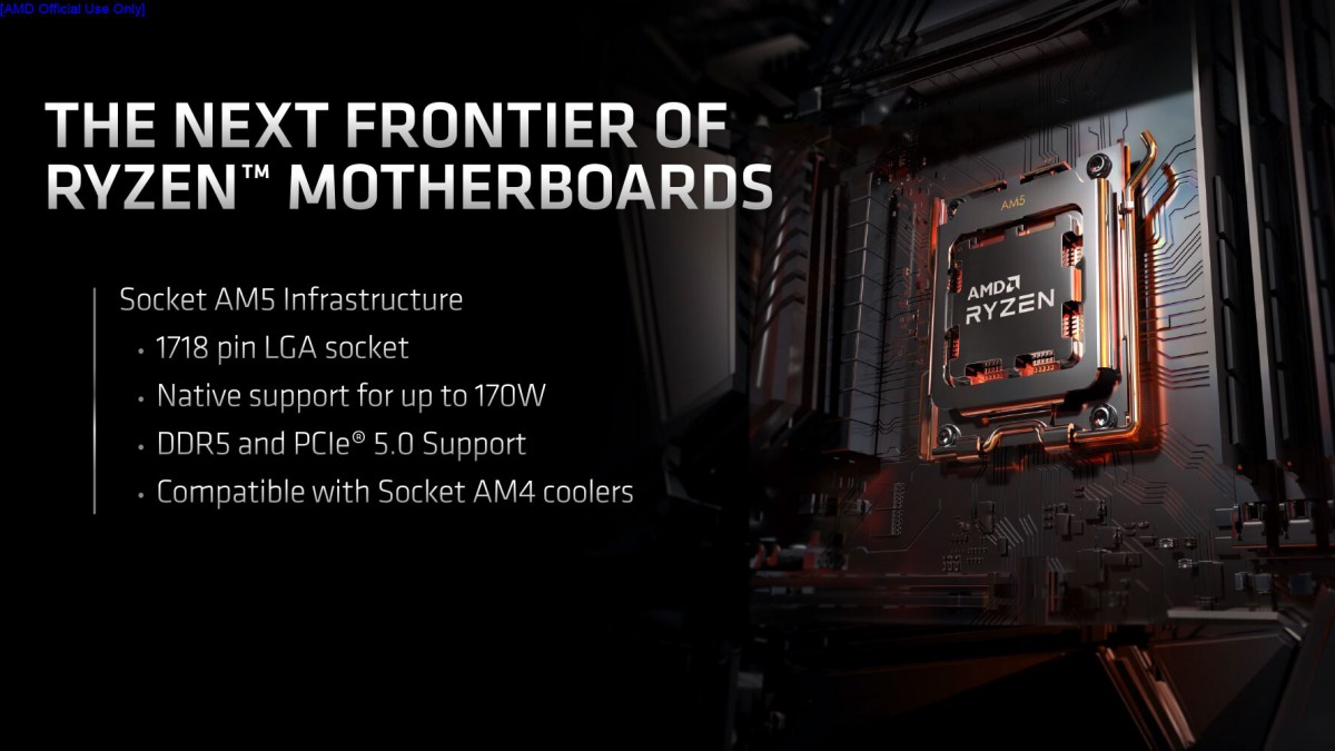 AMD dévoile également sa nouvelle plateforme AM5 en DDR5 et PCI Express 5.0