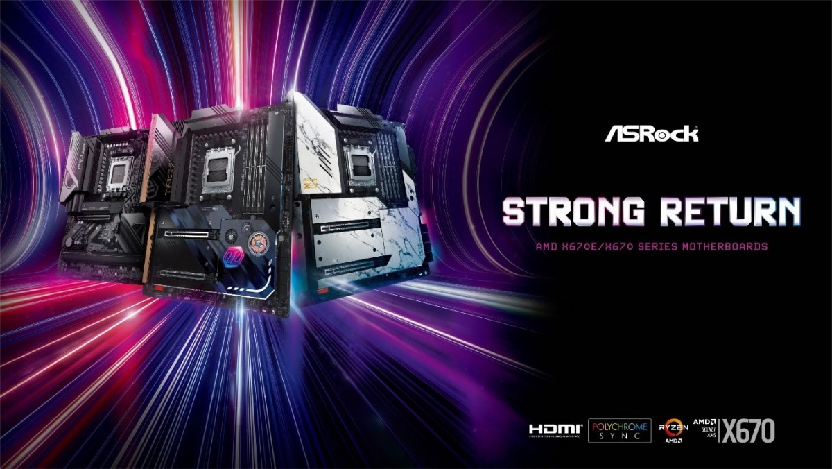 ASROCK dévoile 4 première cartes mères X670 pour les CPU AMD RYZEN 7000
