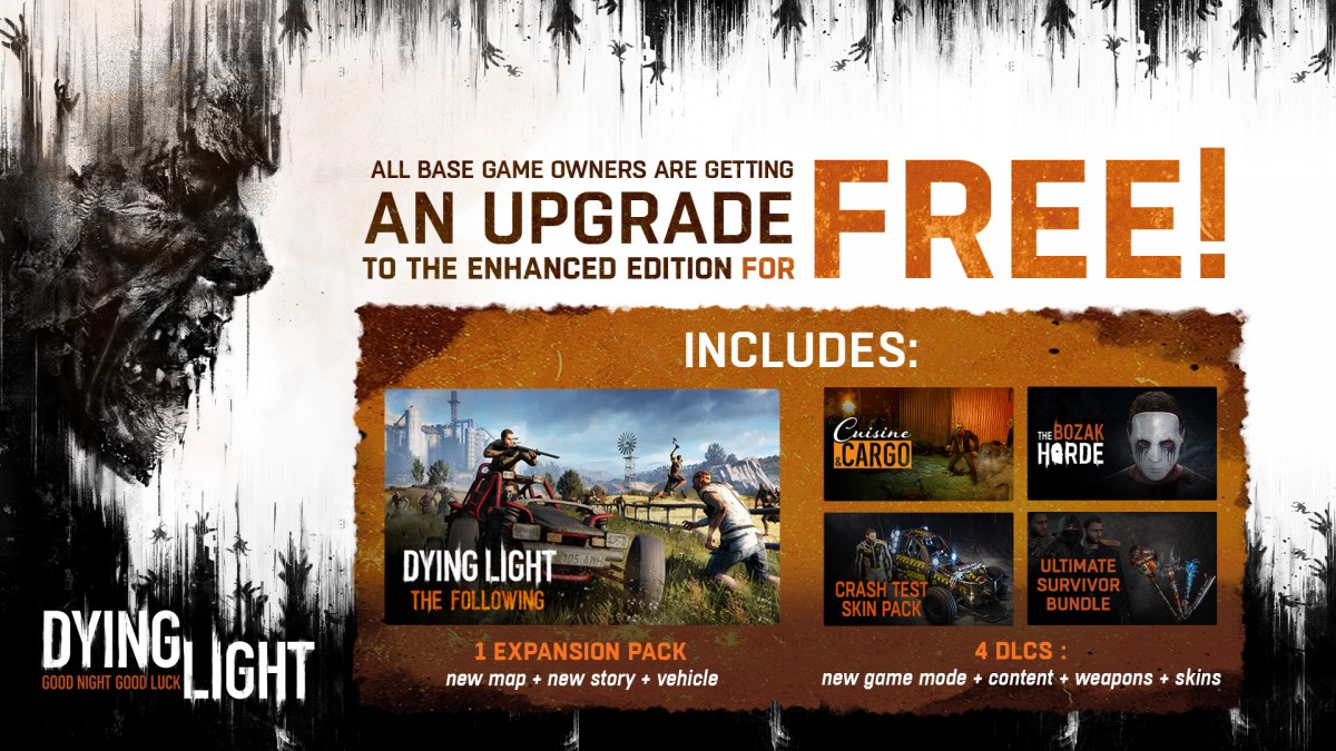 Techland offre gratuitement l'upgrade Enhanced Edition à son jeu Dying Light