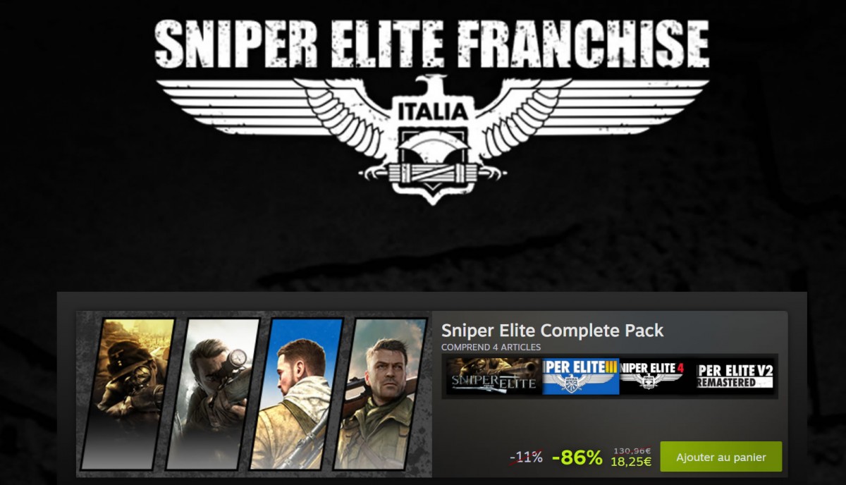Bon Plan : la franchise Sniper Elite plus que bradée