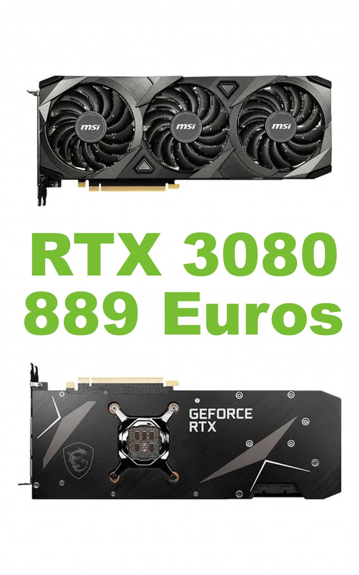 De la GeForce RTX 3080 10 Go Custom disponible à 889 euros