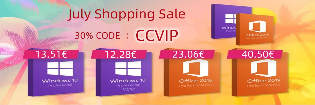 13 euros pour Windows 10 Pro et 23 euros pour Office 2016, les ventes de juillet débutent