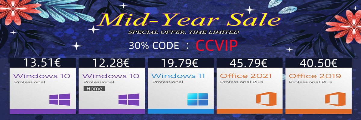 13 euros pour Windows 10 Pro et 23 euros pour Office 2016, pour cette semaine estivale