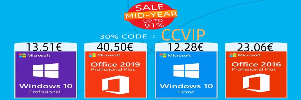 13 euros pour Windows 10 Pro et 23 euros pour Office 2016, les ventes d'été débutent
