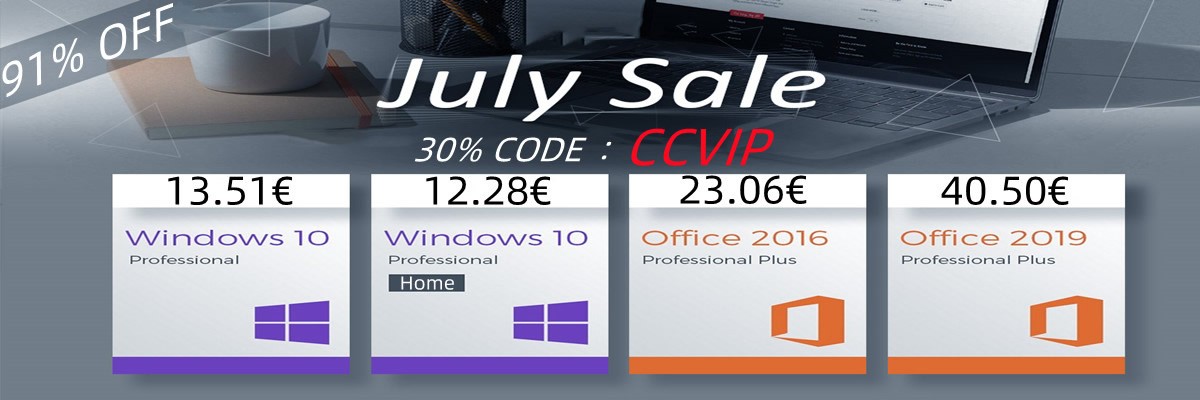 13 euros pour Windows 10 Pro et 23 euros pour Office 2016, les ventes du soleil sont là