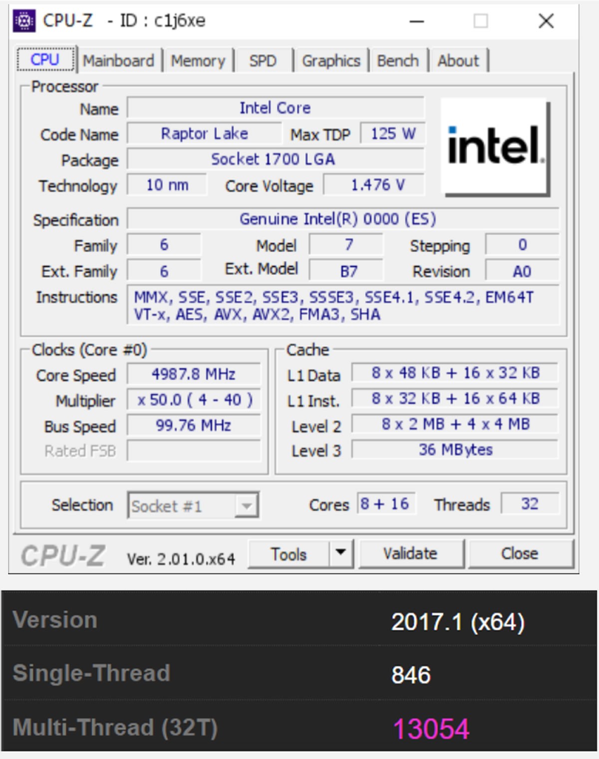 L'Intel Core i9-13900K également très rapide Avec de la DDR4