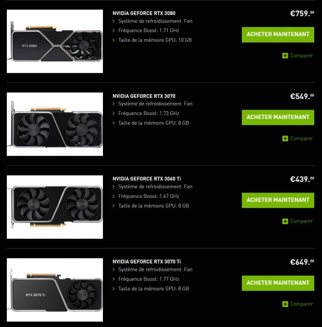 geforce rtx3000 founders edition disponibles