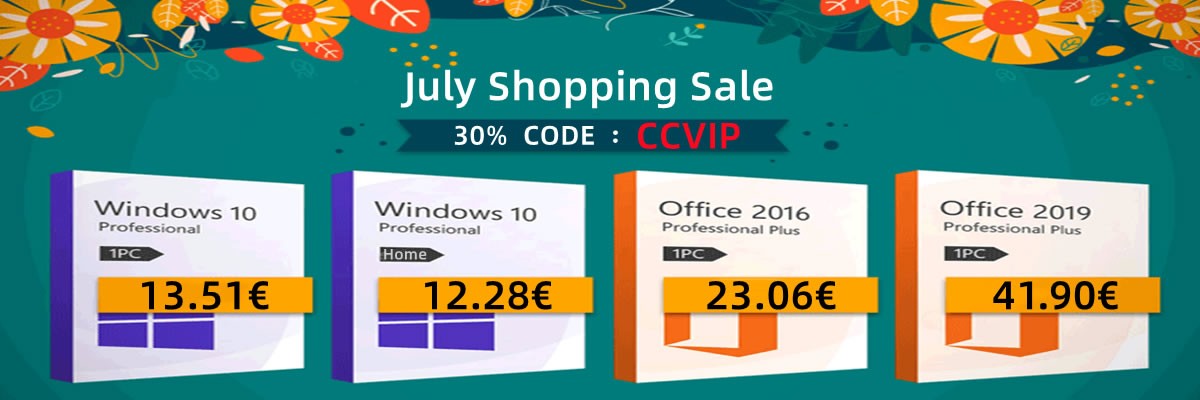 13 euros pour Windows 10 Pro et 23 euros pour Office 2016, vive l'été