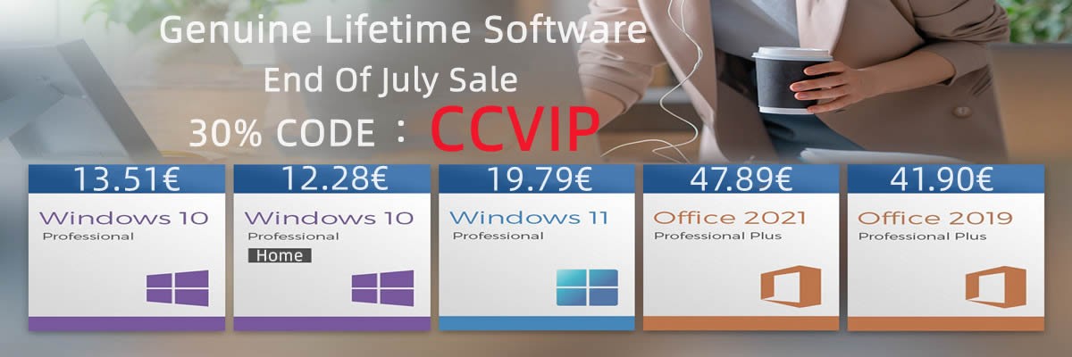 13 euros pour Windows 10 Pro et 23 euros pour Office 2016, bientôt le mois d'août