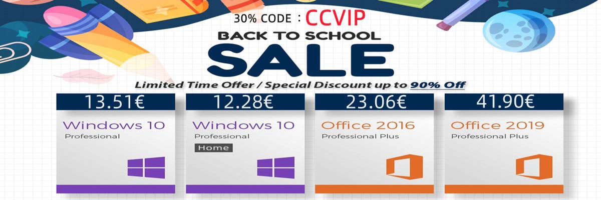 13 euros pour Windows 10 Pro et 23 euros pour Office 2016, l'été est toujours là