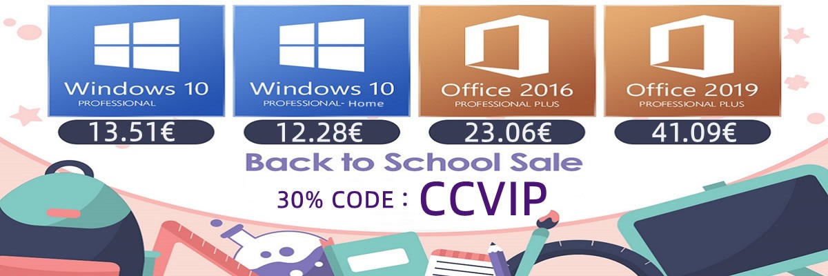 13 euros pour Windows 10 Pro et 23 euros pour Office 2016, l'été de toutes les vacances