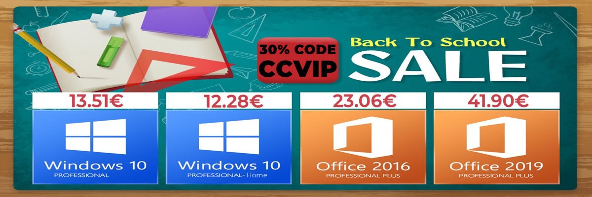 13 euros pour Windows 10 Pro et 23 euros pour Office 2016, bientôt la rentrée des classes