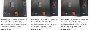 Les AMD Ryzen 7000 déjà au prix, voire sous les prix...