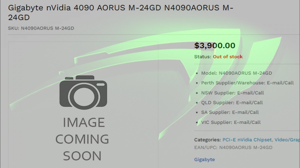 Le GeForce RTX 4090 AORUS Master s'affiche à 2630 euros en Australie, WHAT !!!