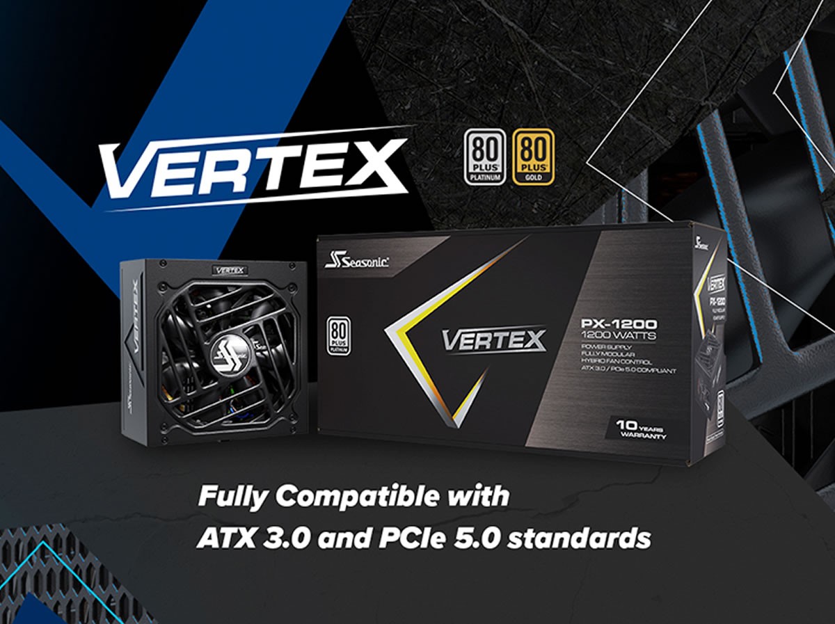 Seasonic passe à l'ATX 3.0 et au PCI-E Gen5 avec les Vertex
