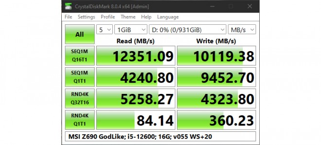 SSD MSI SPATIUM M570 PCIe Gen5