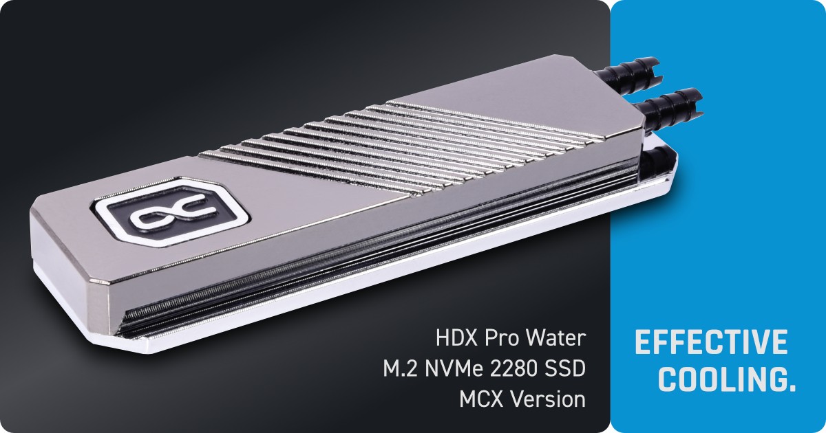 Alphacool HDX Pro Water, un waterblock SSD M.2 très compact
