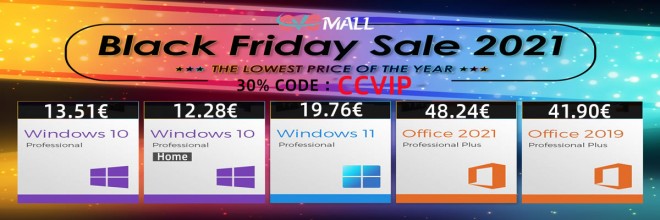 Le Black Friday de GVGmall c'est Windows 10 Pro à vie pour seulement 13 U+20AC; !