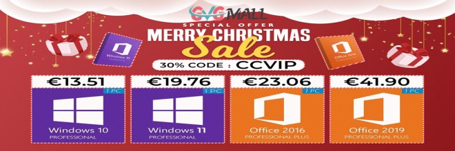 Une licence pour Noël avec GVGMALL : Windows 10 Pro à 13 euros, Office 2016 à 23 euros !