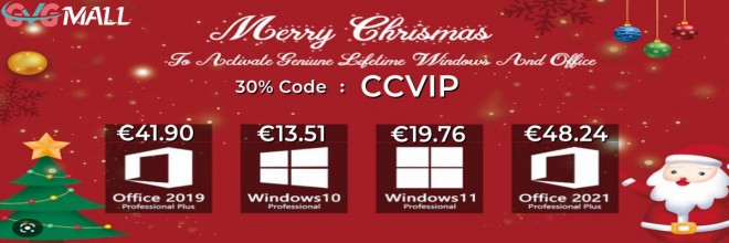 Les offres de Noël GVGMALL : Windows 10 Pro à 13 euros, Office 2016 à 23 euros !