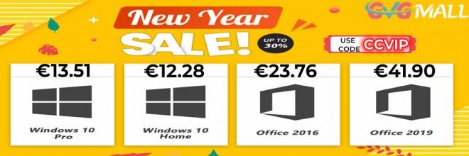 Commençons 2023 avec GVGMALL : Windows 10 Pro à 13 euros, Office 2016 à 23 euros !