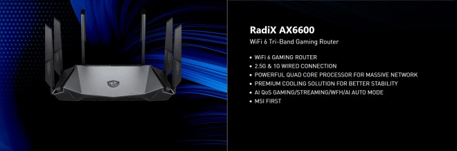 routeur MSI Radix AX6600 AXE6600