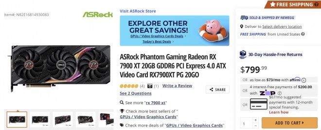 La baisse de prix de la Radeon RX 7900 XT se confirme ailleurs