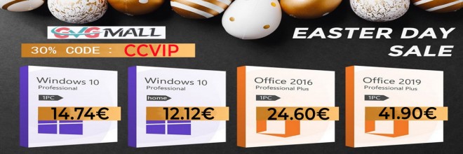 Microsoft Windows 10 à 12 euros, Microsoft Office à 24 euros, jusqu'à -91 % avec GVGMall pour Pâques