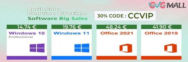 Windows 10 à 12 euros, Office à 24 euros, jusqu'à -91 % avec GVGMall après pâques