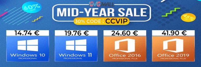 91 % de réduction, Windows 10 Pro à 14 euros, Office à 24 euros