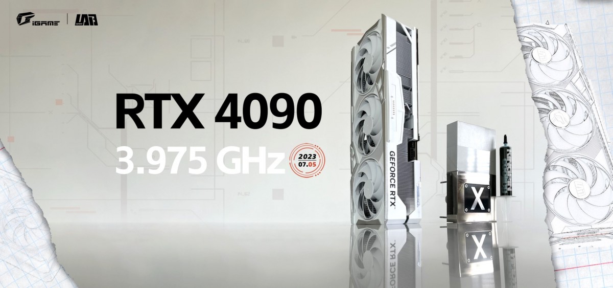 La RTX 4090 iGame LAB toute proche des 4 Ghz !