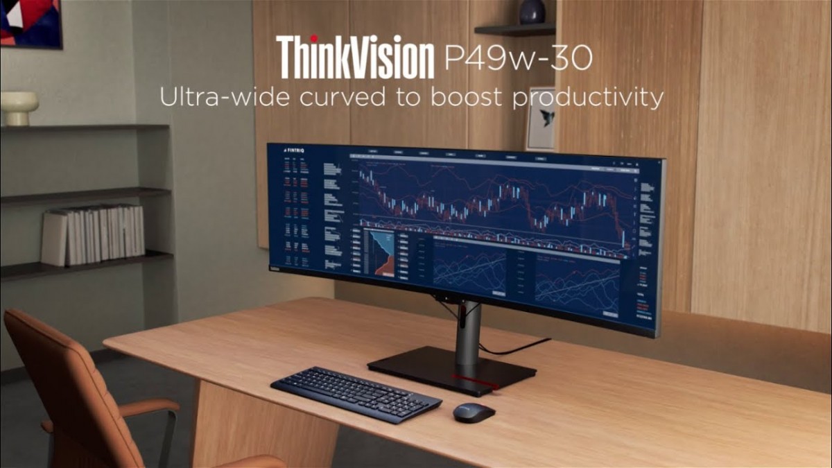 Lenovo lance un nouveau moniteur au format 32/9 avec le ThinkVision P49w-30.