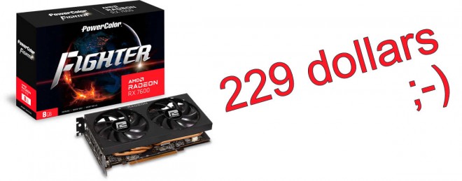 La petite RX 7600 d'AMD passe à 229 dollars aux USA