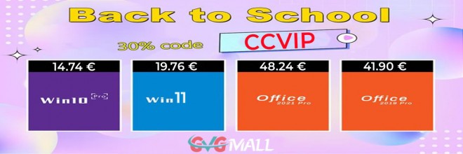 Prépare ta rentrée avec GVGMALL : Microsoft Windows 10/11 à partir de 12 euros, Microsoft Office à partir de 24 euros !
