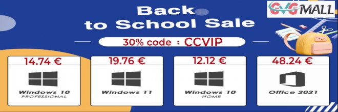 La rentrée au TOP avec GVGMALL, Windows 10/11 à partir de 12 euros, Office à partir de 24 euros !