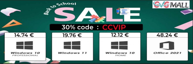 Pour la rentrée, Windows 10/11 à partir de 12 euros, Office à partir de 24 euros avec GVGMALL