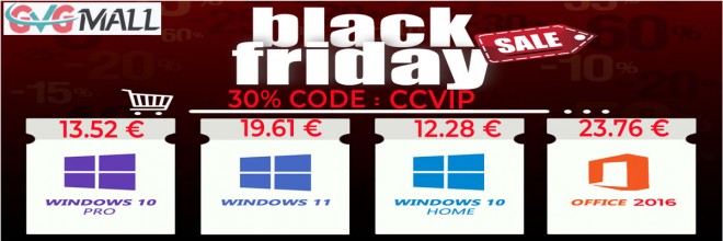 Vendredi noir sur les prix, Windows 10 Pro à 13 euros, Windows 11 Pro à 19 euros