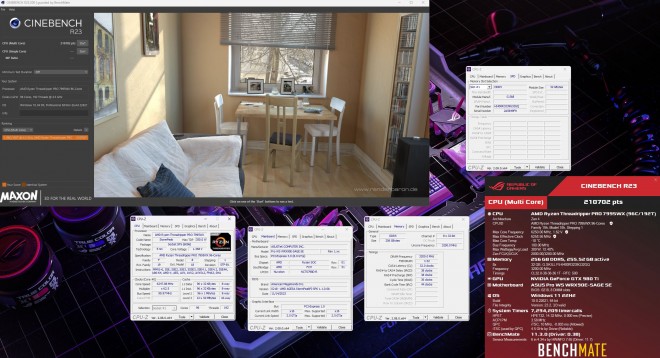 Le Threadripper 7995WX d'AMD va encore plus loin en OC, 6.25 GHz et 210 000 points sous Cinebench R23
