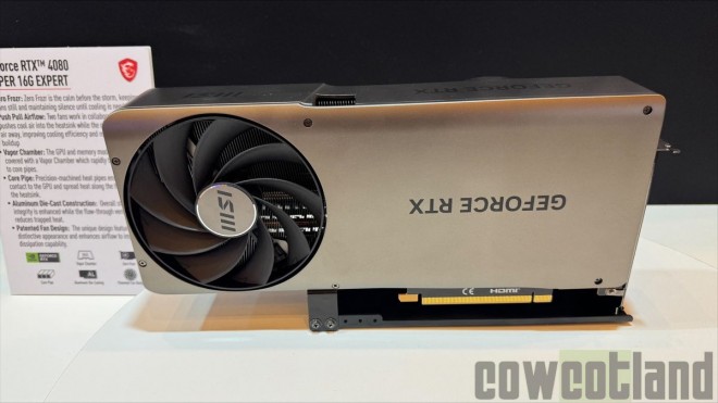 La somptueuse MSI GeForce RTX 4080 Super 16G Expert se montre au CES 2024