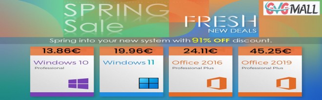 Les ventes du printemps : Windows 10 à seulement 13 euros, Windows 11 à 19 euros
