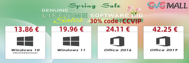 En avril, toujours Windows 11 Pro à 19 euros, Office à partir de 24 euros