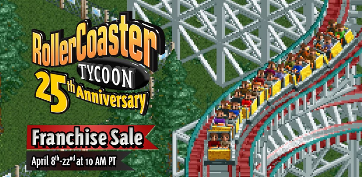 Bon Plan : 25 ans de RollerCoaster Tycoon chez Steam