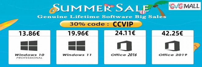 Bientôt l'été, donc Windows 10 à 13 euros et Windows 11 à 19 euros !!!