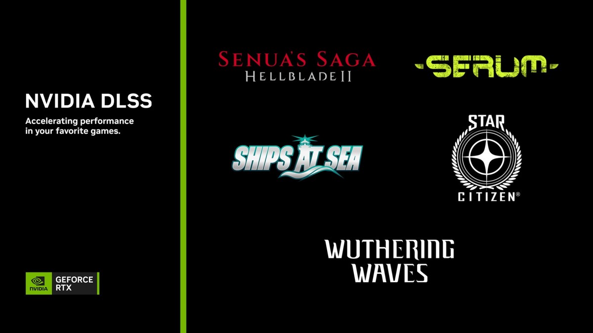 Le DLSS 3 accélère les performances dans Senua's Saga : Hellblade II et Serum, XDefiant est lancé avec Reflex, Star Citizen et Ships at Sea sont lancés avec le DLSS