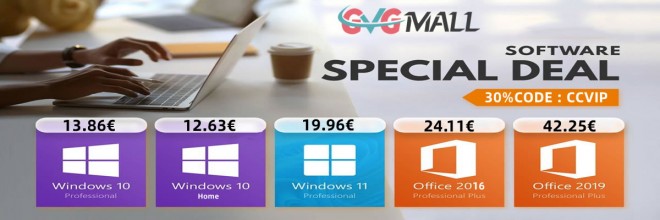 En juin, Windows 10 à 13 euros et Windows 11 à 19 euros avec GVGMALL !!!