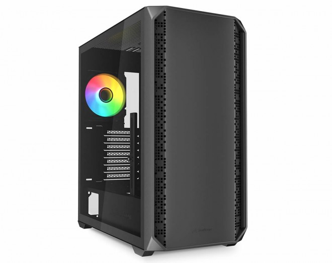 Sharkoon AK2 Black – Case PC ATX, Design Discreto, 2 Ventole RGB Preinstallate, USB-C, Fino A 11 Ventole