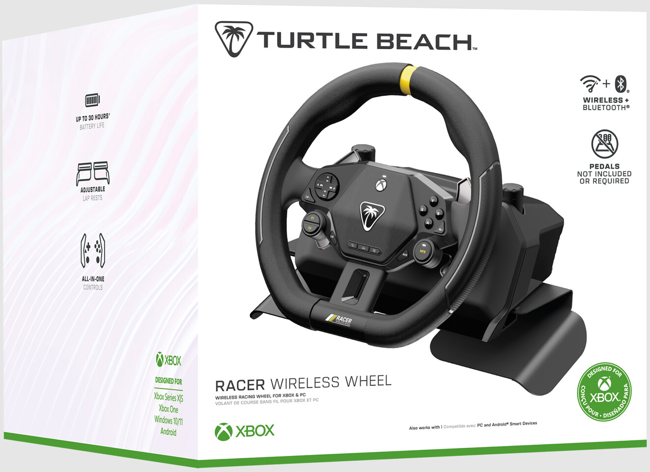 Volant De Course Xbox 360 Avec Pédales Et Câble - Neuf Sous Blister - Compatible PC & Consoles