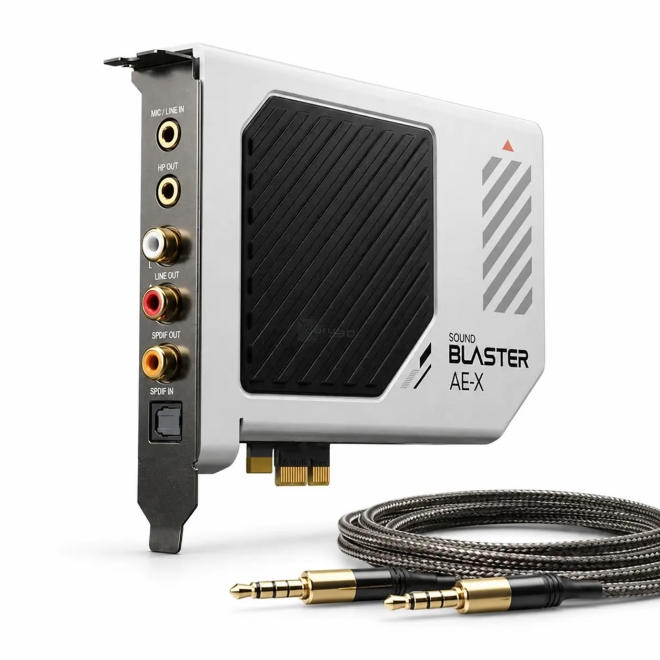 Creative relance la carte son PCIe avec la Sound Blaster AE-X : DAC ESS, DSD256 et ampli casque 600 ohms