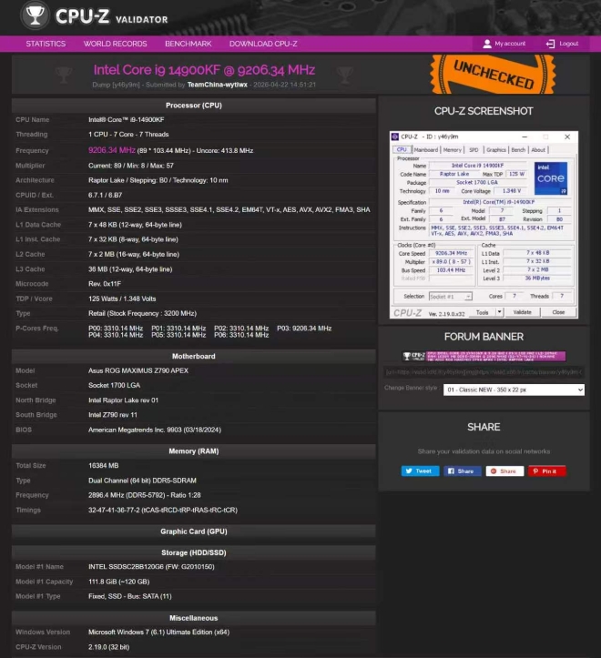 Core i9-14900KF
